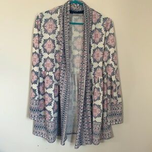 DALIA PRINTED WOMEN OPEN SWEATER SIZE L